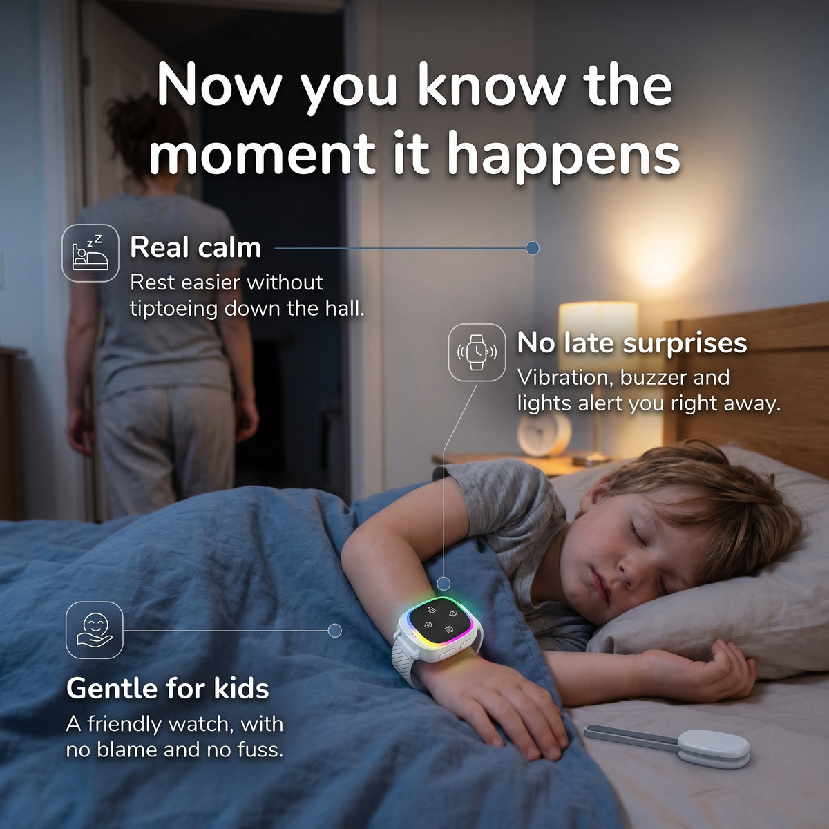 Calm night with the wetness alarm